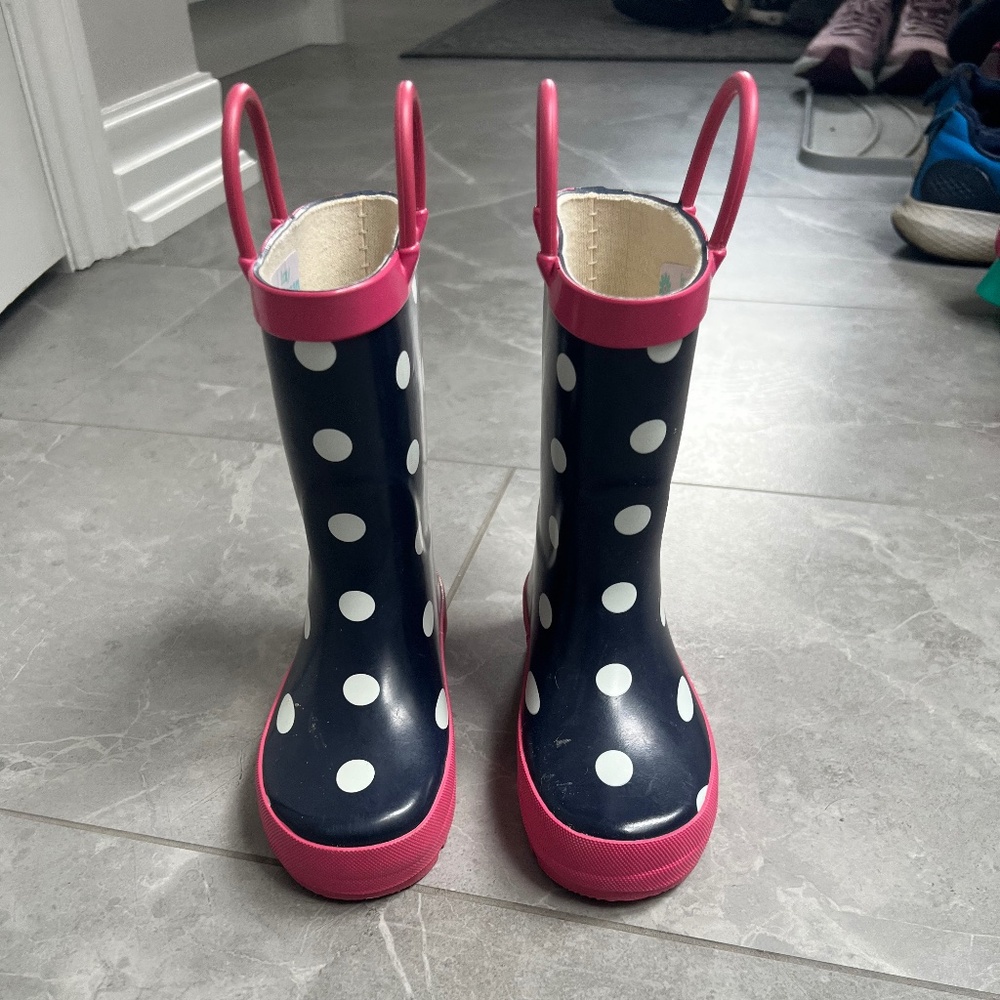 Polka dot toddler Rainboots